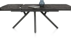 XOOON Novello, uitschuiftafel 200 (+ 78) x 100 cm - Primo Laminato marble - Onyx^ Uitschuiftafels|Eettafels