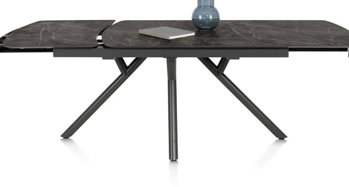 XOOON Novello, uitschuiftafel 200 (+ 78) x 100 cm - Primo Laminato marble - Onyx^ Uitschuiftafels|Eettafels