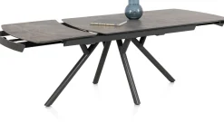 XOOON Novello uitschuiftafel 200 x 100 cm in de kleur Lichtgrijs -^ Uitschuiftafels|Eettafels