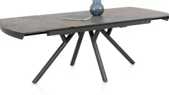 XOOON Novello uitschuiftafel 200 x 100 cm in de kleur Lichtgrijs -^ Uitschuiftafels|Eettafels