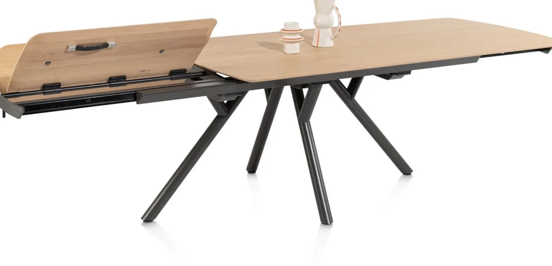 XOOON Novello uitschuiftafel 170 x 100 cm in de kleur Naturel -^ Uitschuiftafels|Eettafels