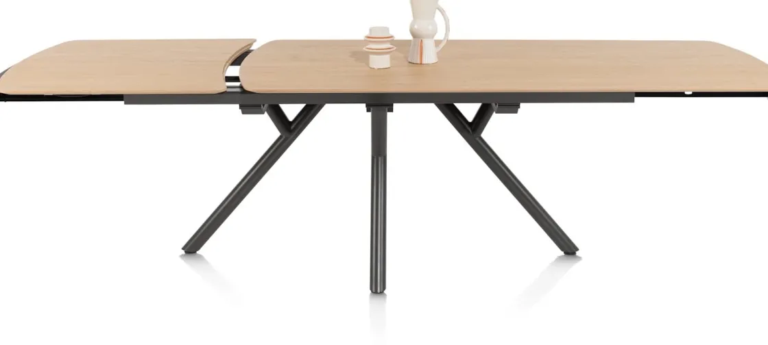 XOOON Novello uitschuiftafel 170 x 100 cm in de kleur Naturel -^ Uitschuiftafels|Eettafels
