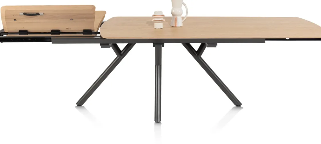 XOOON Novello uitschuiftafel 170 x 100 cm in de kleur Naturel -^ Uitschuiftafels|Eettafels