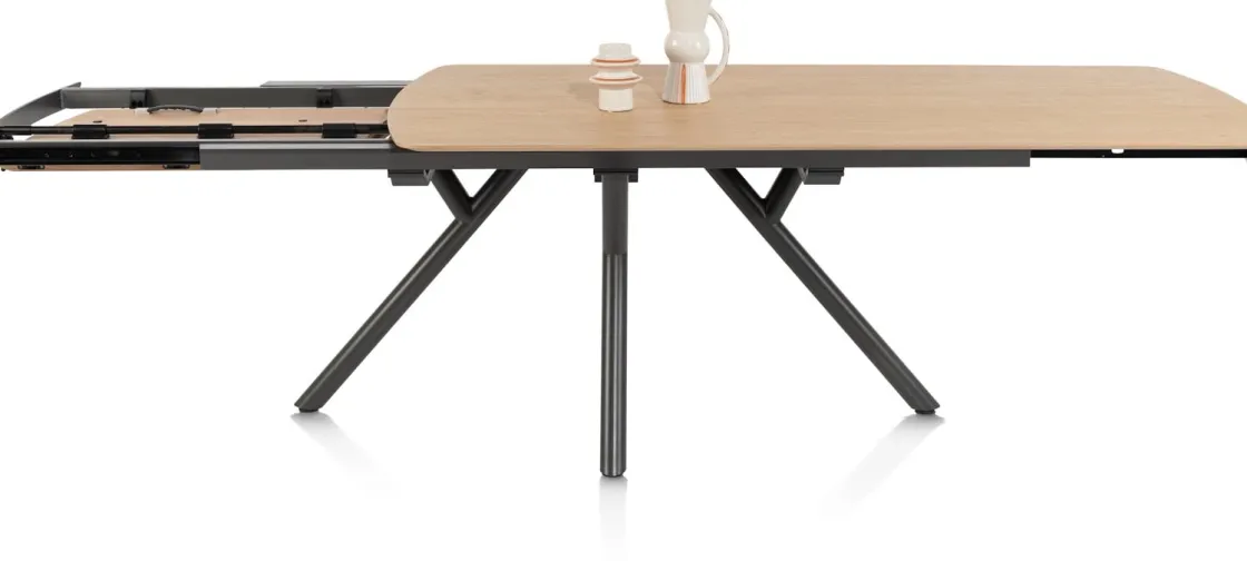 XOOON Novello uitschuiftafel 170 x 100 cm in de kleur Naturel -^ Uitschuiftafels|Eettafels