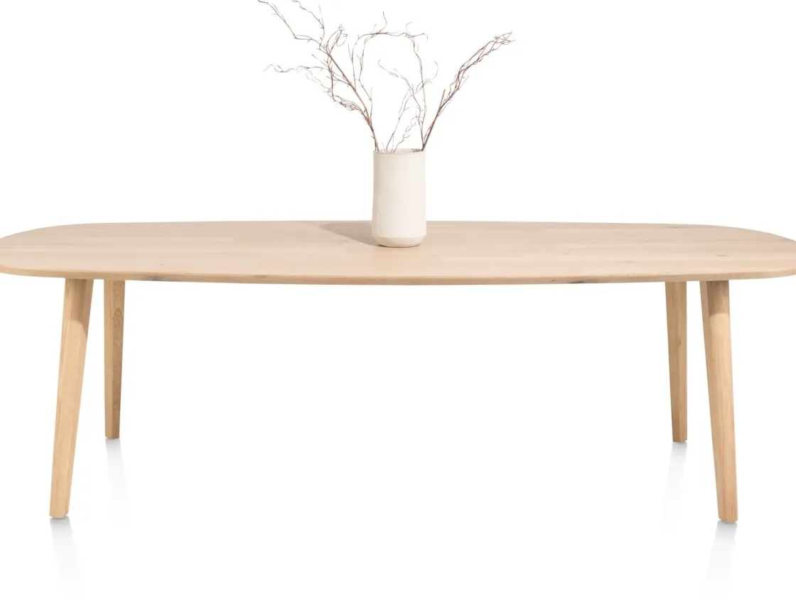XOOON ODDA eetkamertafel 260 x 110 cm - Deens ovaal - naturel eiken^ Tafelconfigurator|Eettafels