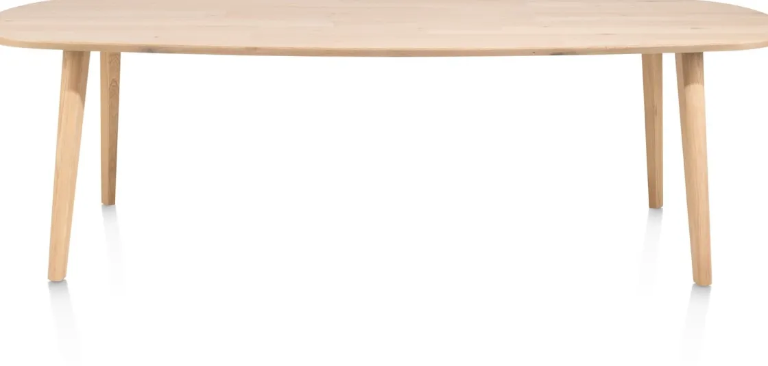 XOOON ODDA eetkamertafel 260 x 110 cm - Deens ovaal - naturel eiken^ Tafelconfigurator|Eettafels
