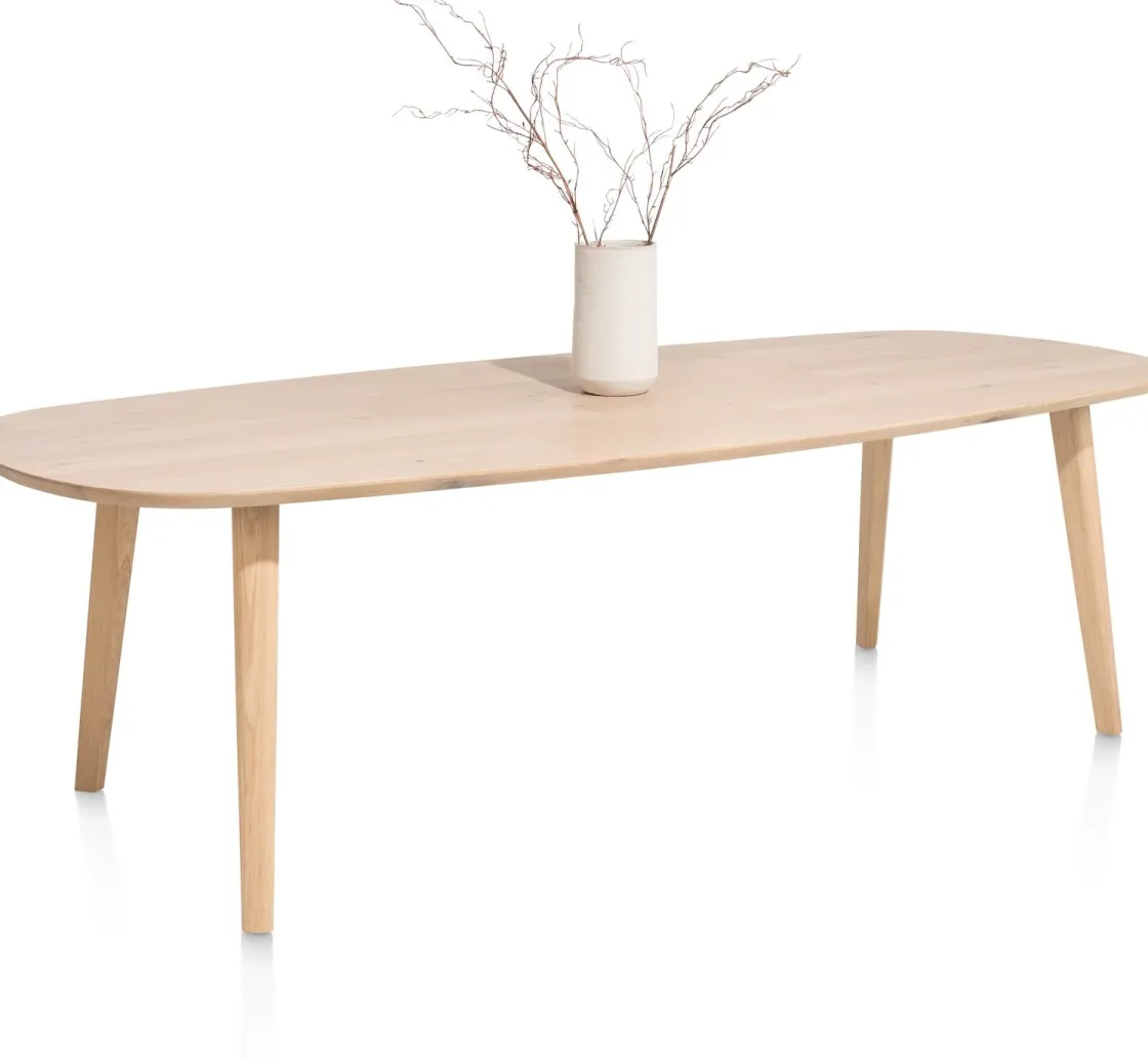 XOOON ODDA eetkamertafel 260 x 110 cm - Deens ovaal - naturel eiken^ Tafelconfigurator|Eettafels