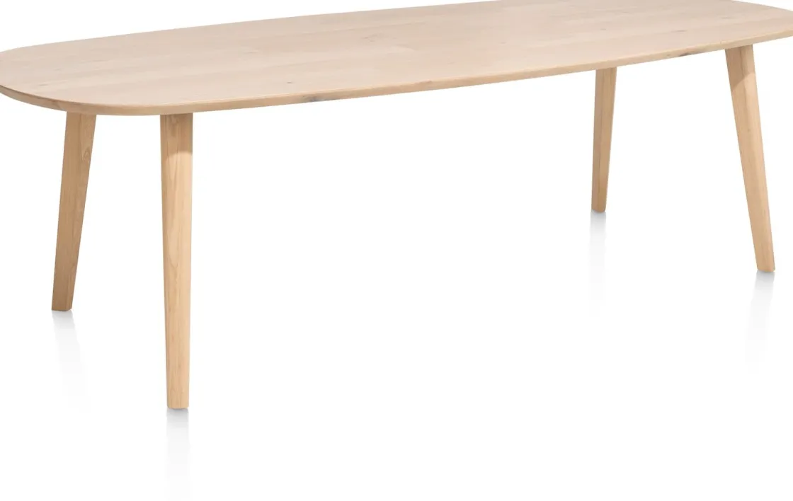 XOOON ODDA eetkamertafel 260 x 110 cm - Deens ovaal - naturel eiken^ Tafelconfigurator|Eettafels