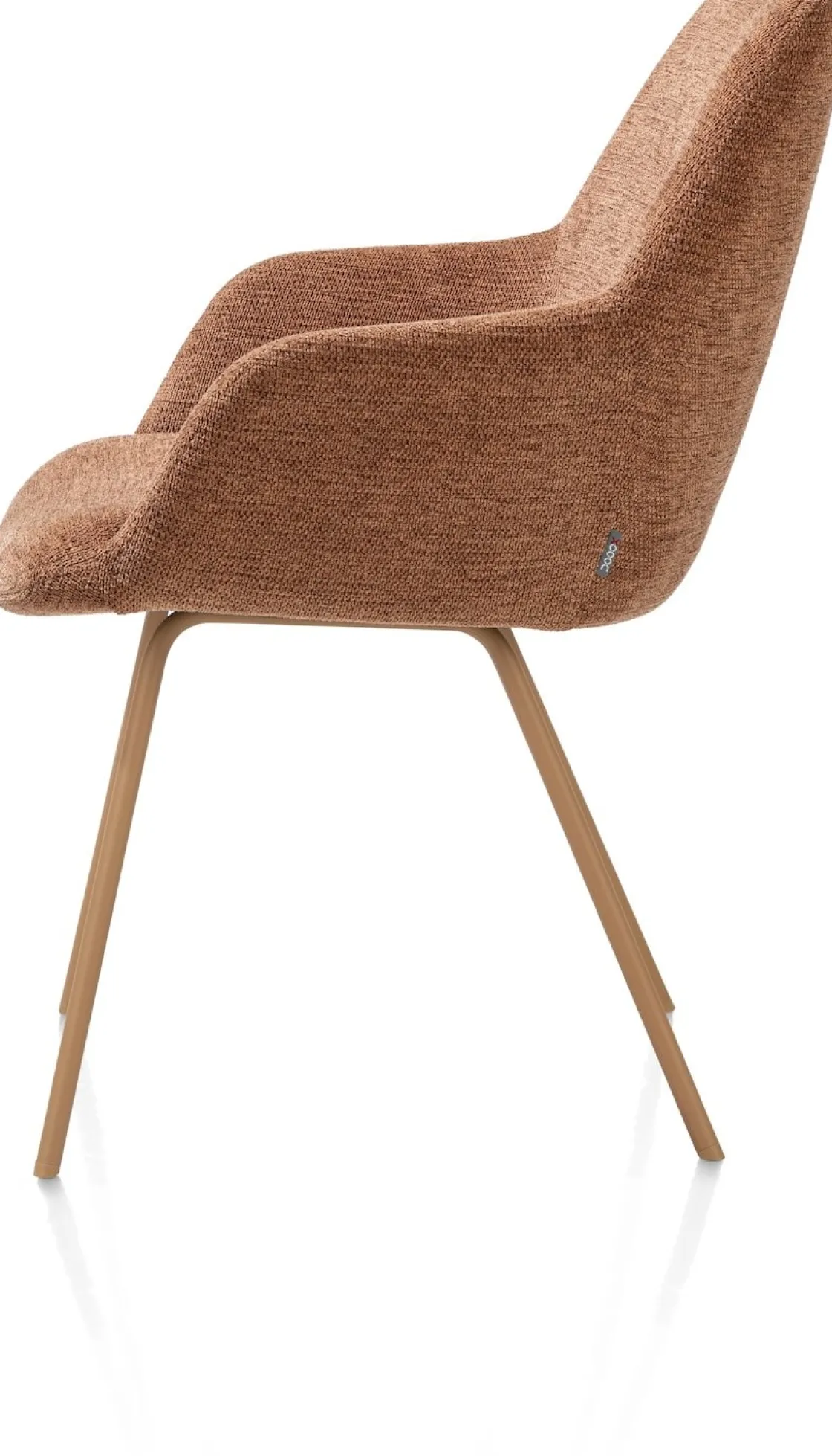 XOOON Odin armleuningstoel stof Vada koper in de kleur Koper -^ Armstoelen