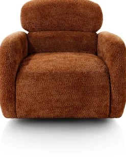 XOOON Ostia, draaifauteuil stof Derby - koper^ Draaifauteuils|Stoffen Fauteuils