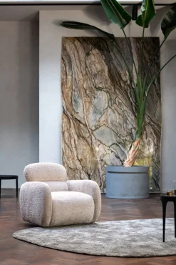XOOON Ostia, draaifauteuil stof Derby - koper^ Draaifauteuils|Stoffen Fauteuils