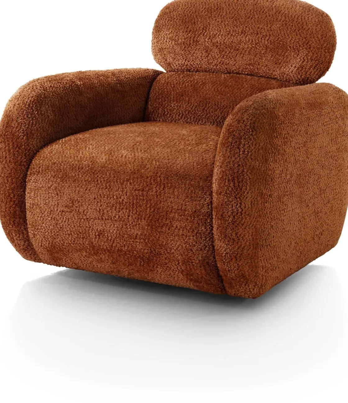 XOOON Ostia, draaifauteuil stof Derby - koper^ Draaifauteuils|Stoffen Fauteuils