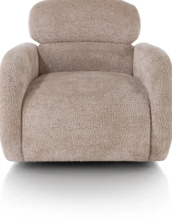 XOOON Ostia, draaifauteuil stof Derby - beige^ Leren Fauteuils|Stoffen Fauteuils