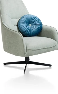 XOOON Oviedo fauteuil met combistof en hoge rug^ Leren Fauteuils|Stoffen Fauteuils