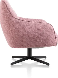 XOOON Oviedo fauteuil met combistof en lage rug^ Leren Fauteuils|Stoffen Fauteuils