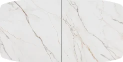 XOOON PADOVA uitschuiftafel 180 (+ 60) x 90 cm - keramiek op glas - wit^ Tafelconfigurator|Uitschuiftafels