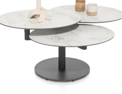 XOOON PETE salontafel draaibaar - ca. 100 x 100 cm (rond) - wit^ Salontafels|Tafelconfigurator