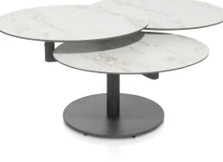 XOOON PETE salontafel draaibaar - ca. 100 x 100 cm (rond) - wit^ Salontafels|Tafelconfigurator
