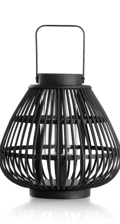 XOOON Philou windlicht H26,5cm in de kleur Zwart - COCOmaison^ Woonaccessoires