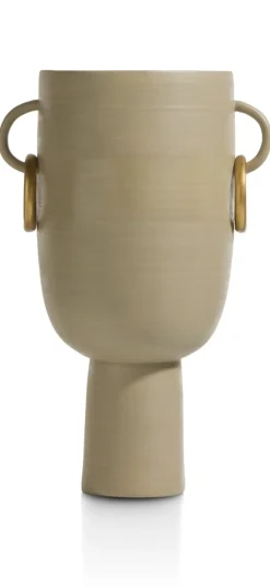 XOOON Presley vaas H34cm in de kleur Beige - COCOmaison^ Woonaccessoires