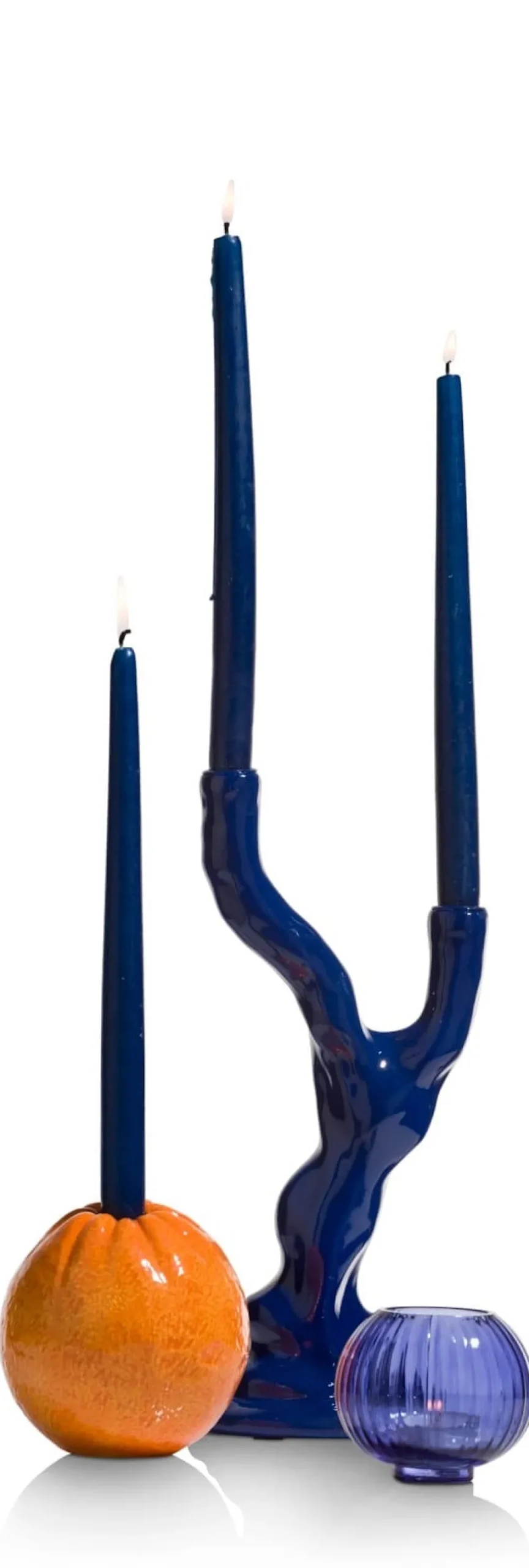 XOOON Rebecca abstracte kandelaar delfts blauw - COCOmaison^ Woonaccessoires