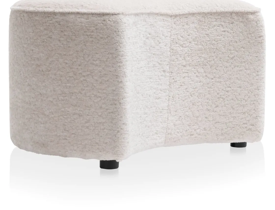 XOOON Roan poef maan (H44cm) in de kleur Creme - COCOmaison^ Woonaccessoires|Poef/Hockers