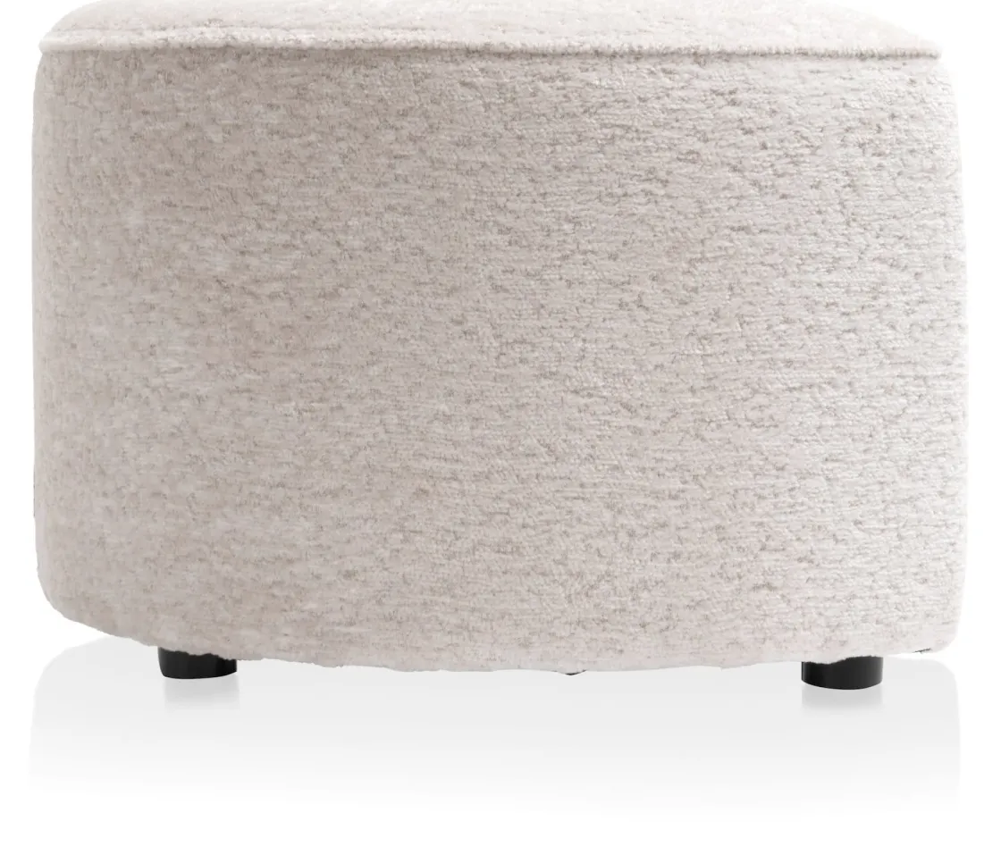 XOOON Roan poef maan (H44cm) in de kleur Creme - COCOmaison^ Woonaccessoires|Poef/Hockers