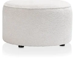 XOOON Roan poef rond (H44cm) in de kleur Oker - COCOmaison^ Woonaccessoires|Poef/Hockers