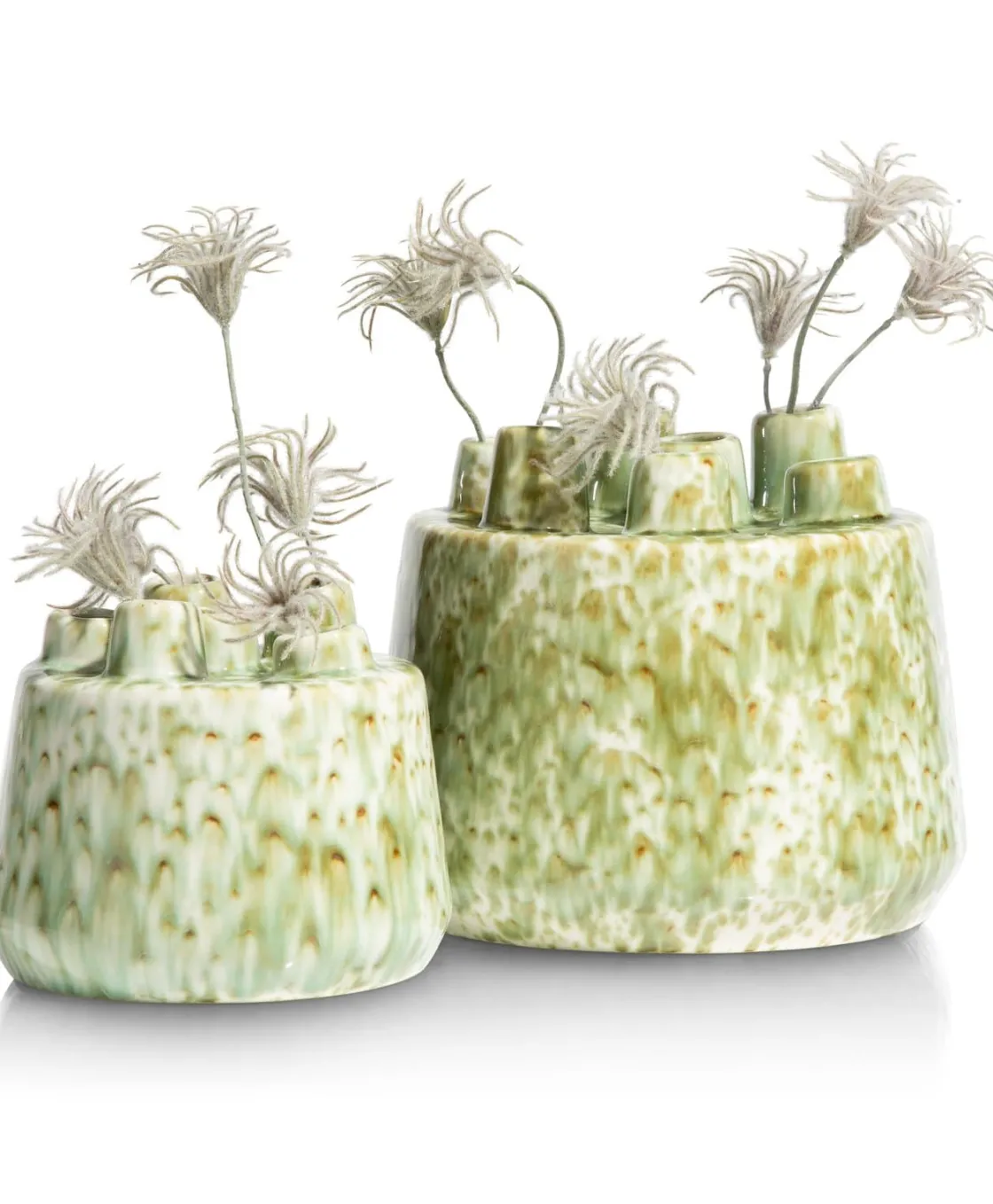 XOOON Safia vaas H15cm in de kleur Groen - COCOmaison^ Woonaccessoires