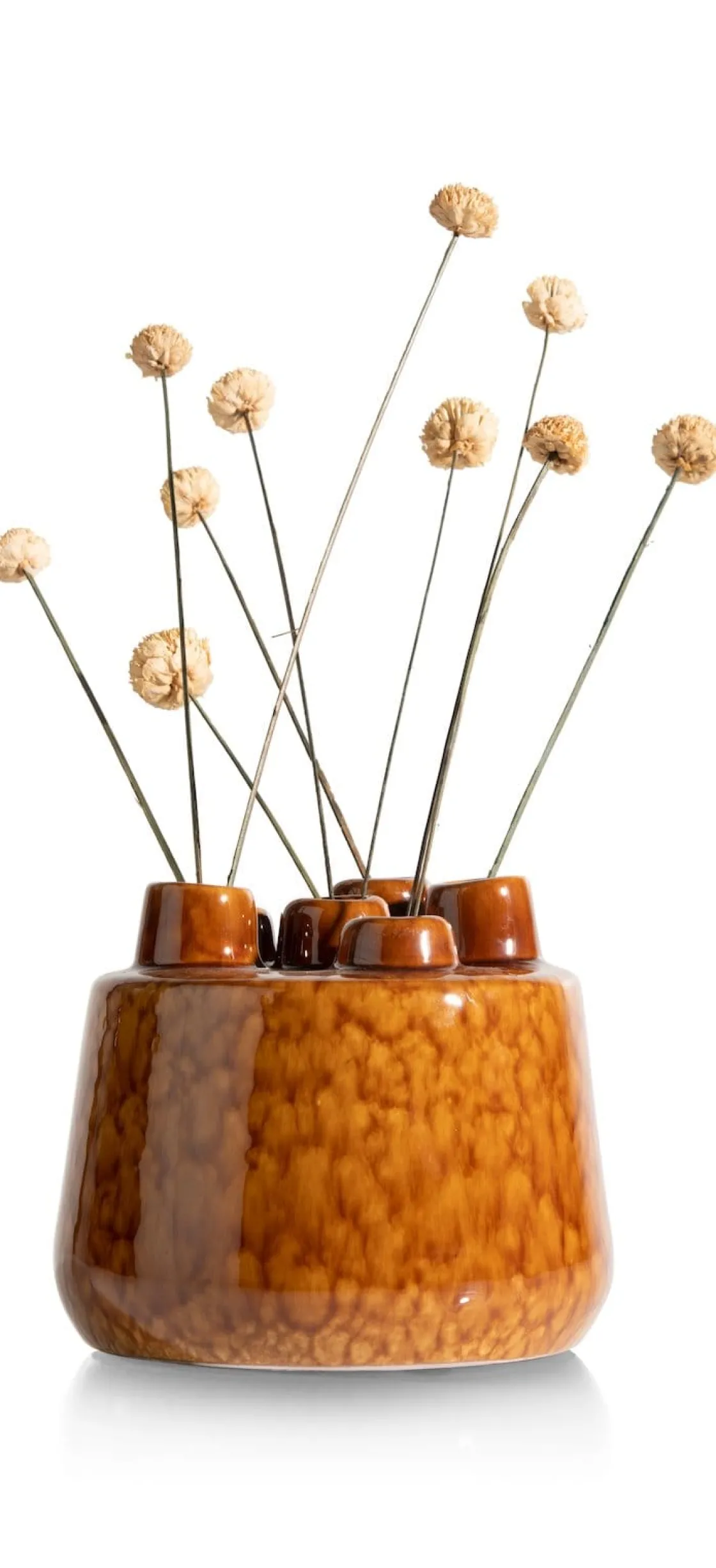 XOOON Safia vaas H15cm in de kleur Bruin - COCOmaison^ Woonaccessoires