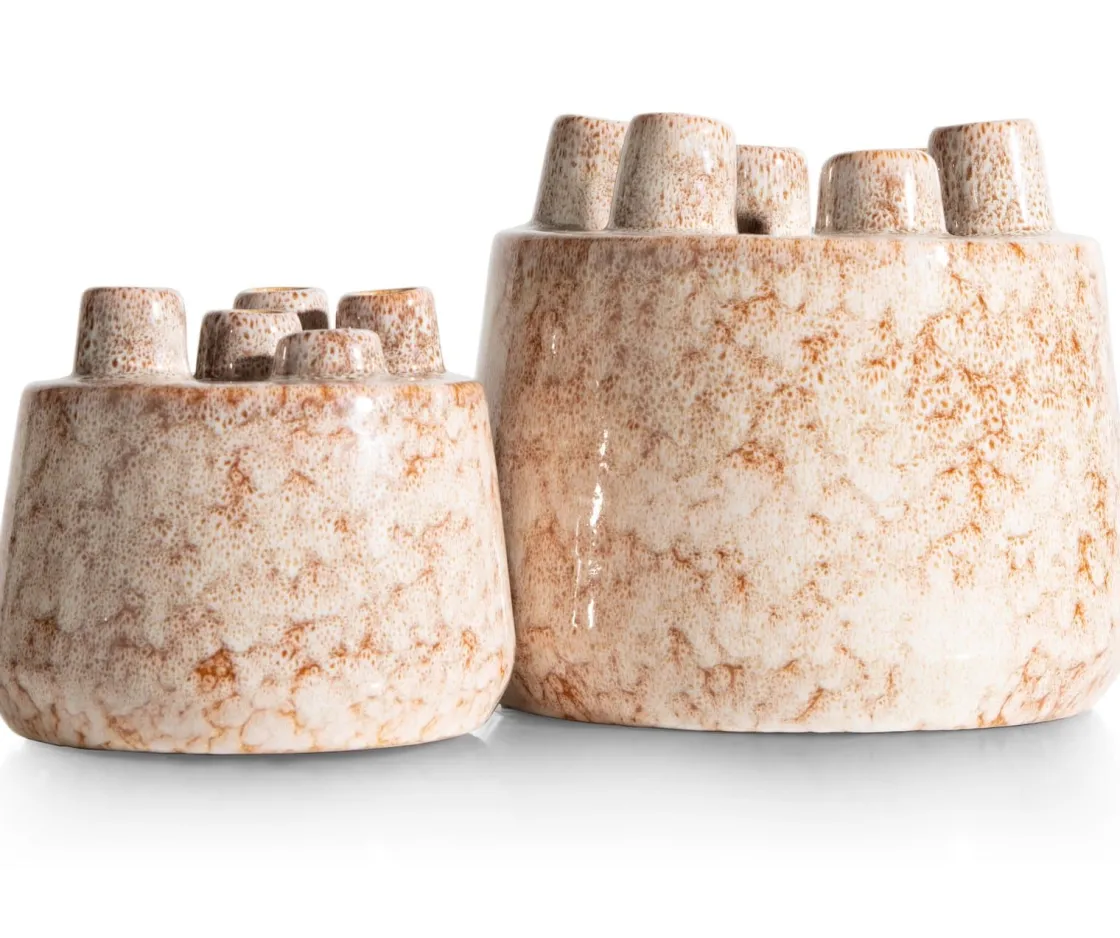 XOOON Safia vaas H15cm in de kleur Beige - COCOmaison^ Woonaccessoires