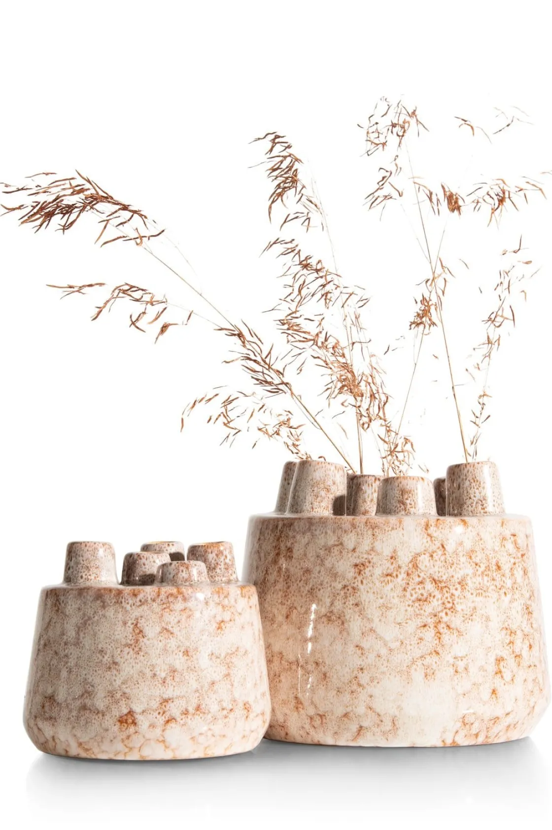 XOOON Safia vaas H15cm in de kleur Beige - COCOmaison^ Woonaccessoires