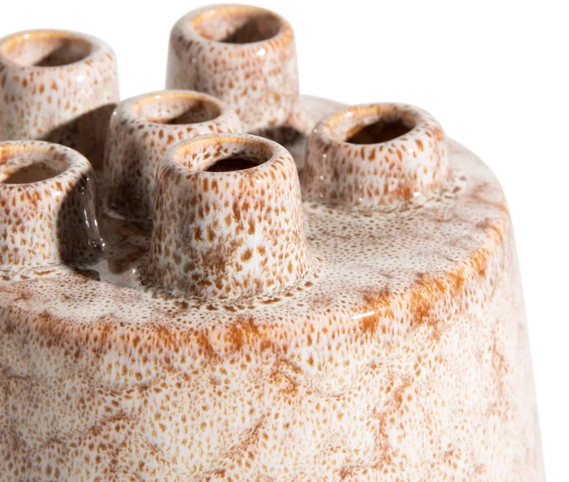 XOOON Safia vaas H15cm in de kleur Beige - COCOmaison^ Woonaccessoires
