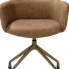 XOOON Sage, armstoel + wielen - alu frame in steelbrown - stof Oregon - Desert^ Armstoelen