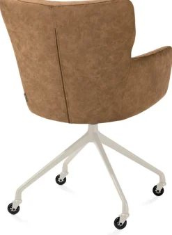 XOOON Sage, armstoel + wielen - alu frame in creme - stof Oregon - Desert^ Armstoelen