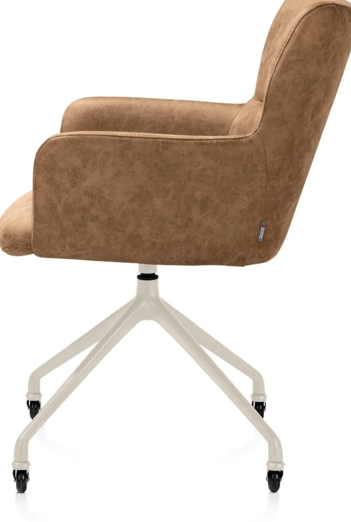 XOOON Sage, armstoel + wielen - alu frame in creme - stof Oregon - Desert^ Armstoelen