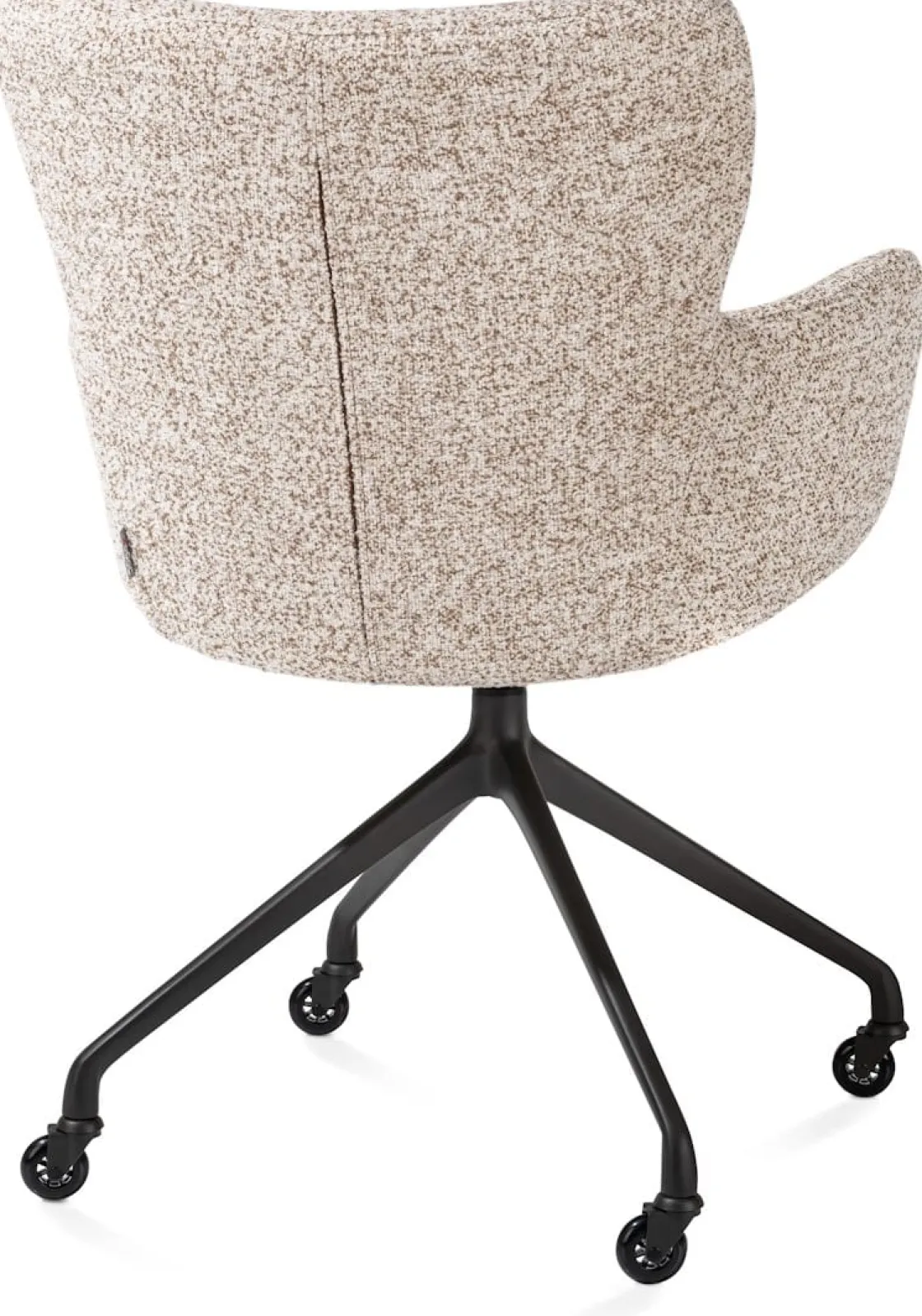 XOOON Sage, armstoel + wielen - alu frame in rough off black - stof Luton - koper^ Armstoelen