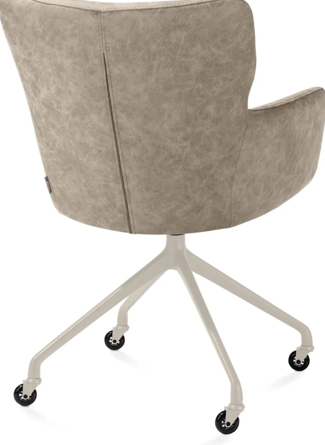 XOOON Sage, armstoel + wielen - alu frame in creme - stof Oregon - beige^ Armstoelen