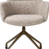 XOOON Sage, armstoel + wielen - alu frame in steelbrown - stof Luton - koper^ Armstoelen