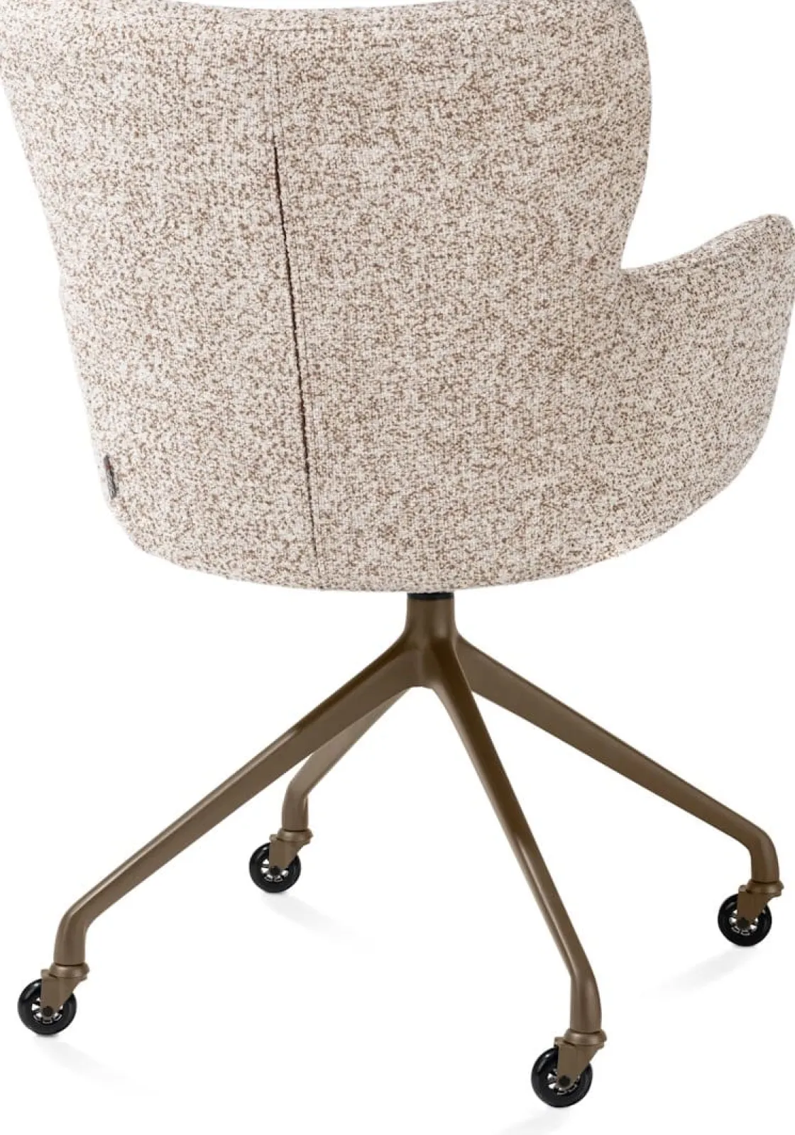 XOOON Sage, armstoel + wielen - alu frame in steelbrown - stof Luton - koper^ Armstoelen