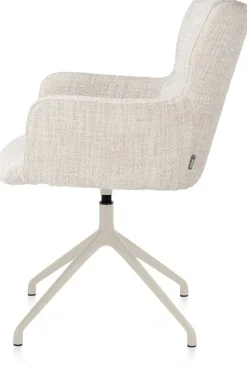 XOOON Sage, armstoel draaibaar - creme - stof Luton - Creme^ Armstoelen