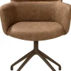 XOOON Sage, armstoel draaibaar - steelbrown - stof Oregon - Desert^ Armstoelen