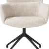 XOOON Sage, armstoel draaibaar - rough off black - stof Luton - Creme^ Armstoelen