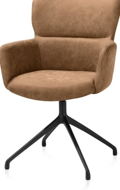 XOOON Sage, armstoel draaibaar - rough off black - stof Oregon - Desert^ Armstoelen