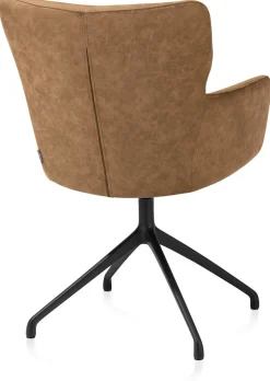 XOOON Sage, armstoel draaibaar - rough off black - stof Oregon - Desert^ Armstoelen