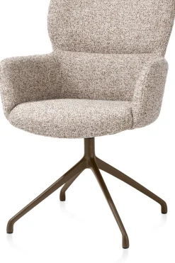 XOOON Sage, armstoel draaibaar - steelbrown - stof Luton - koper^ Armstoelen