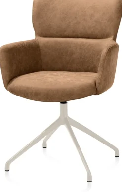 XOOON Sage, armstoel draaibaar - creme - stof Oregon - Desert^ Armstoelen