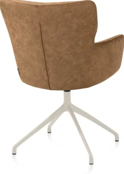 XOOON Sage, armstoel draaibaar - creme - stof Oregon - Desert^ Armstoelen