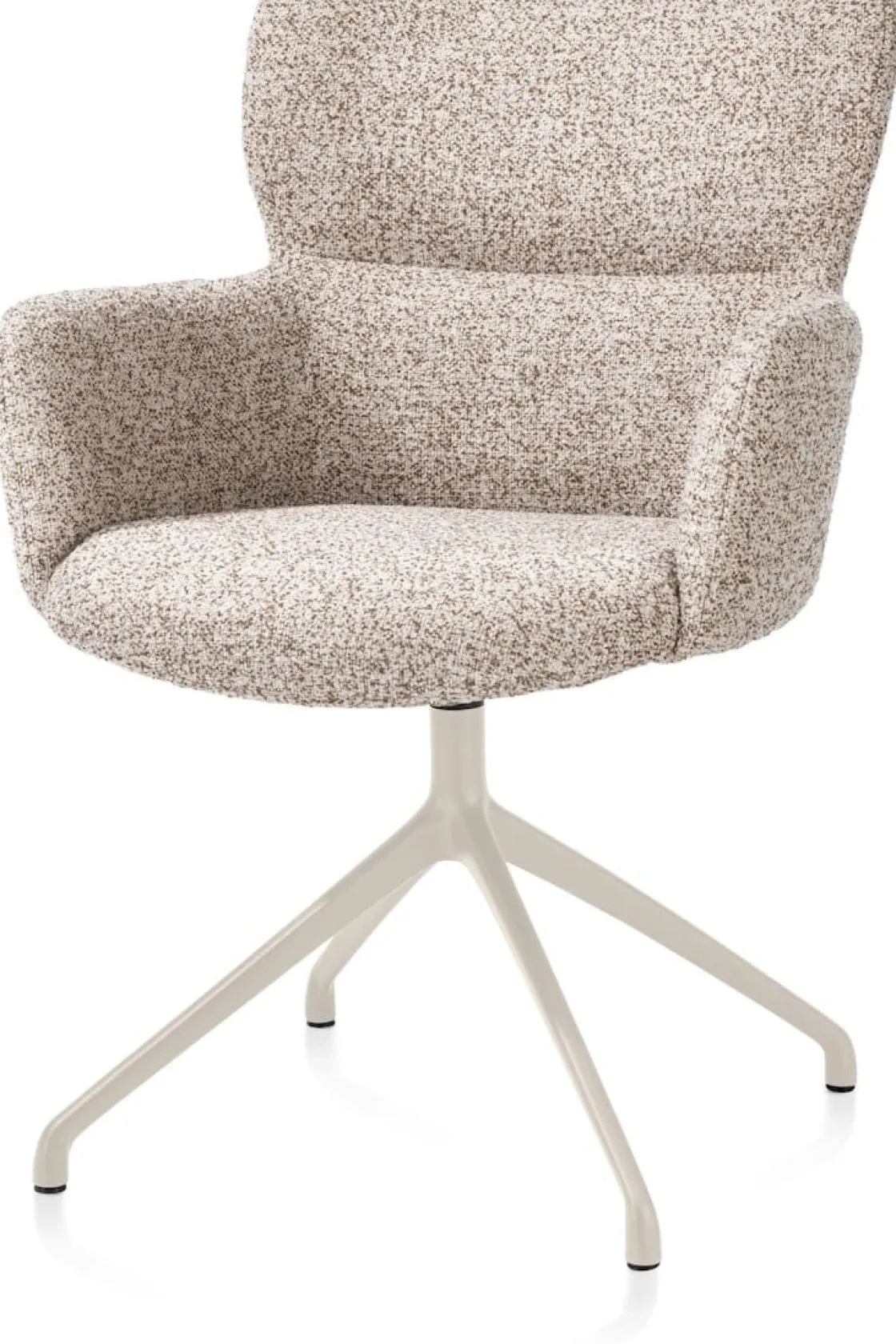 XOOON Sage, armstoel draaibaar - creme - stof Luton - koper^ Armstoelen