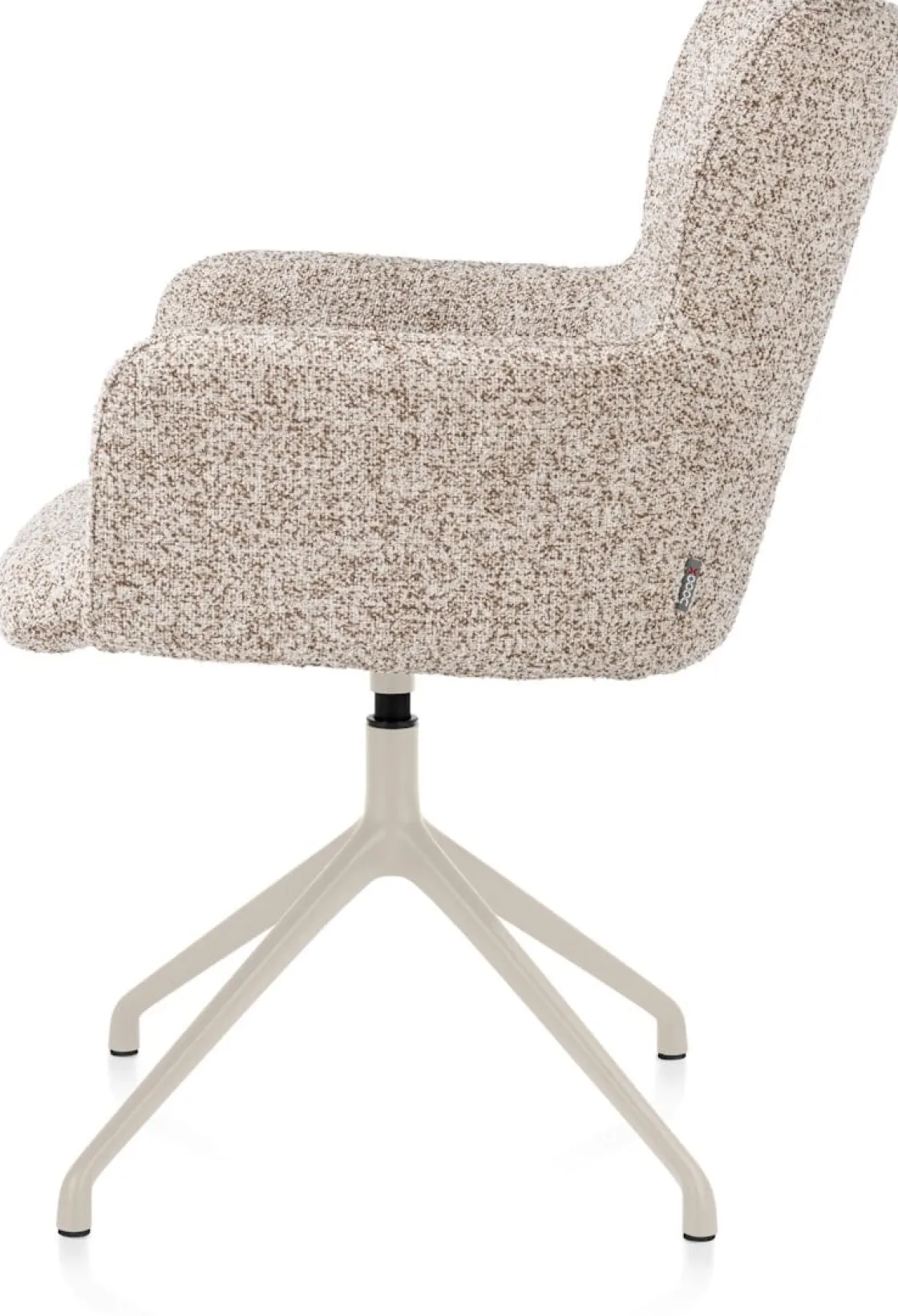 XOOON Sage, armstoel draaibaar - creme - stof Luton - koper^ Armstoelen